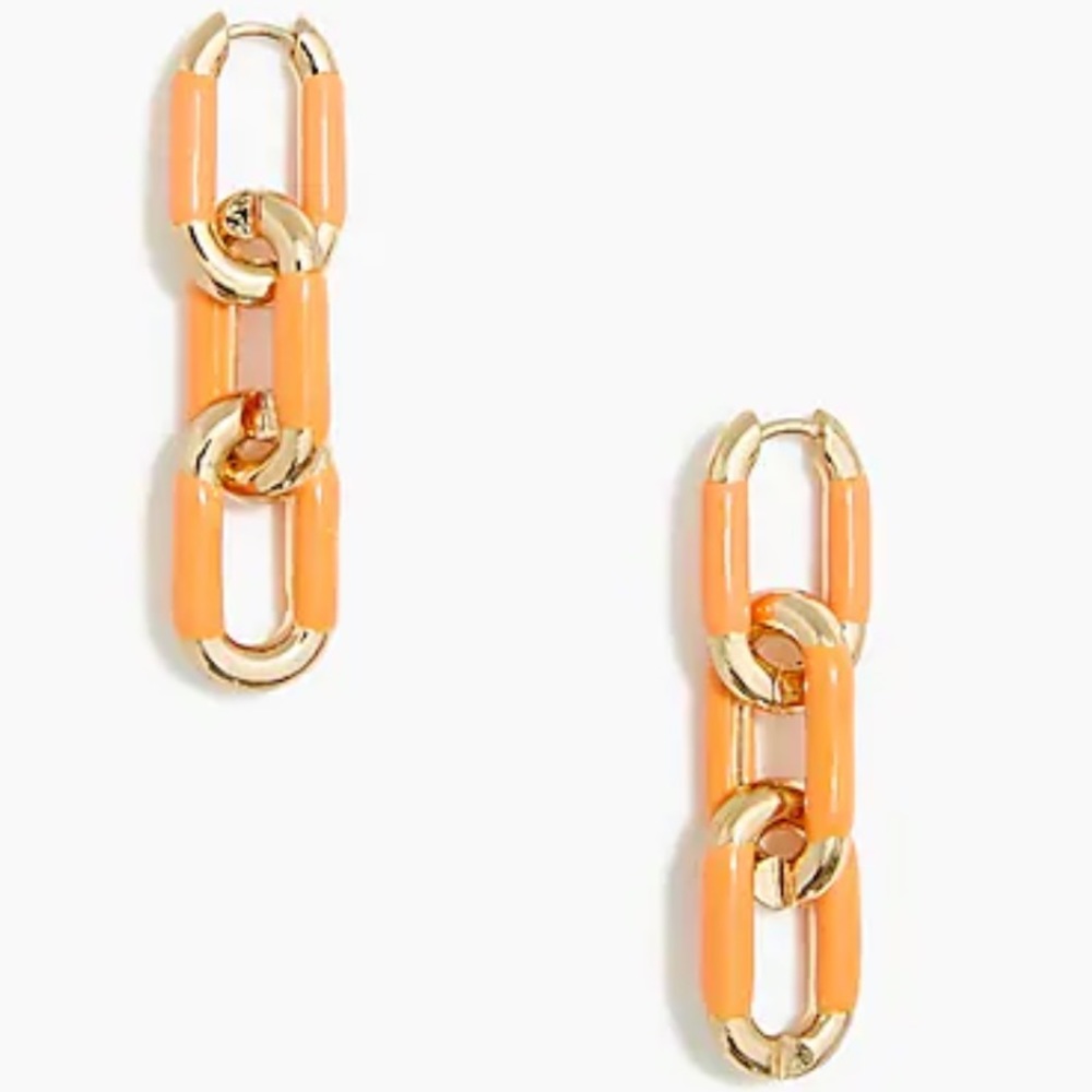 J Crew Earrings Orange and Gold